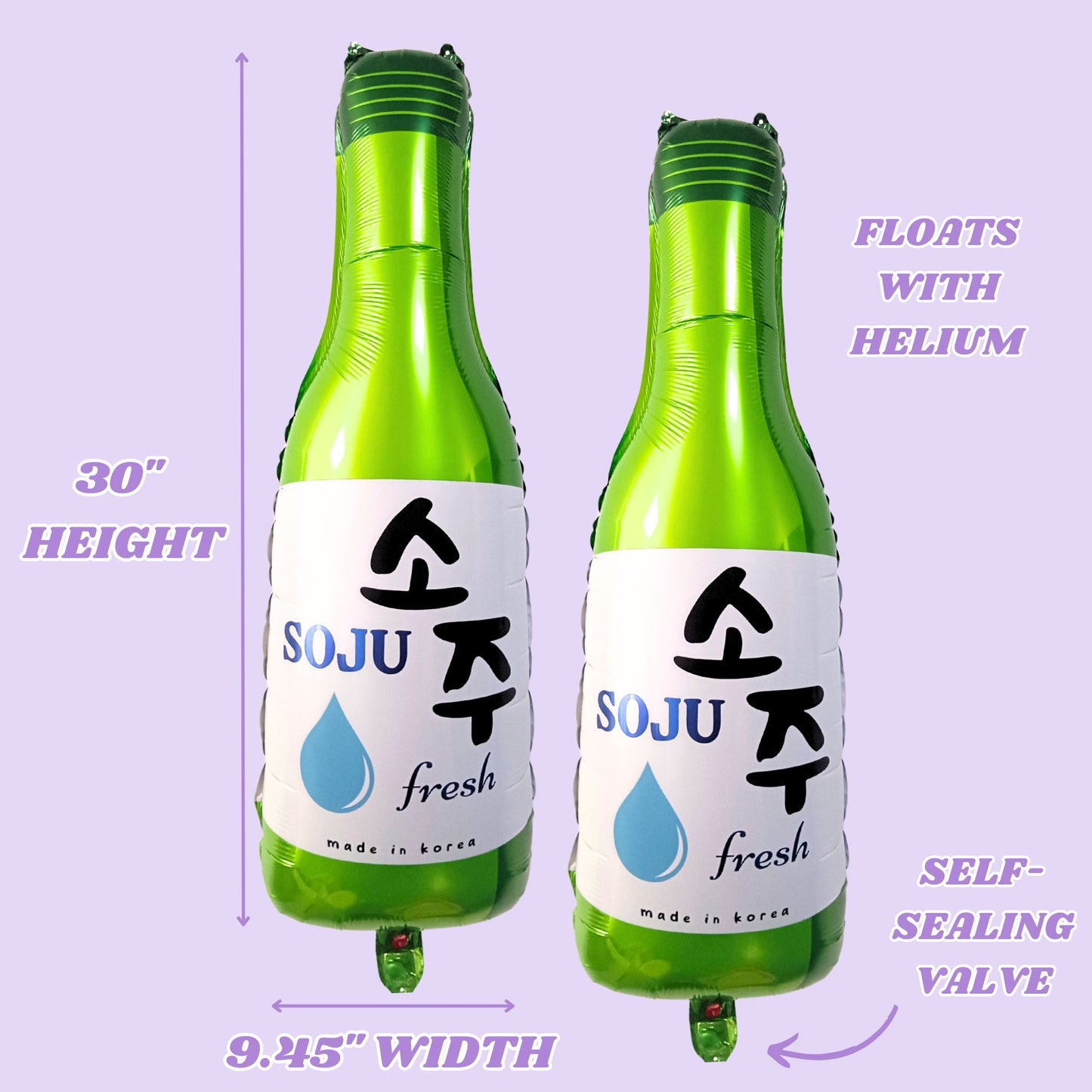 Soju Bottle Balloon - Set of 2