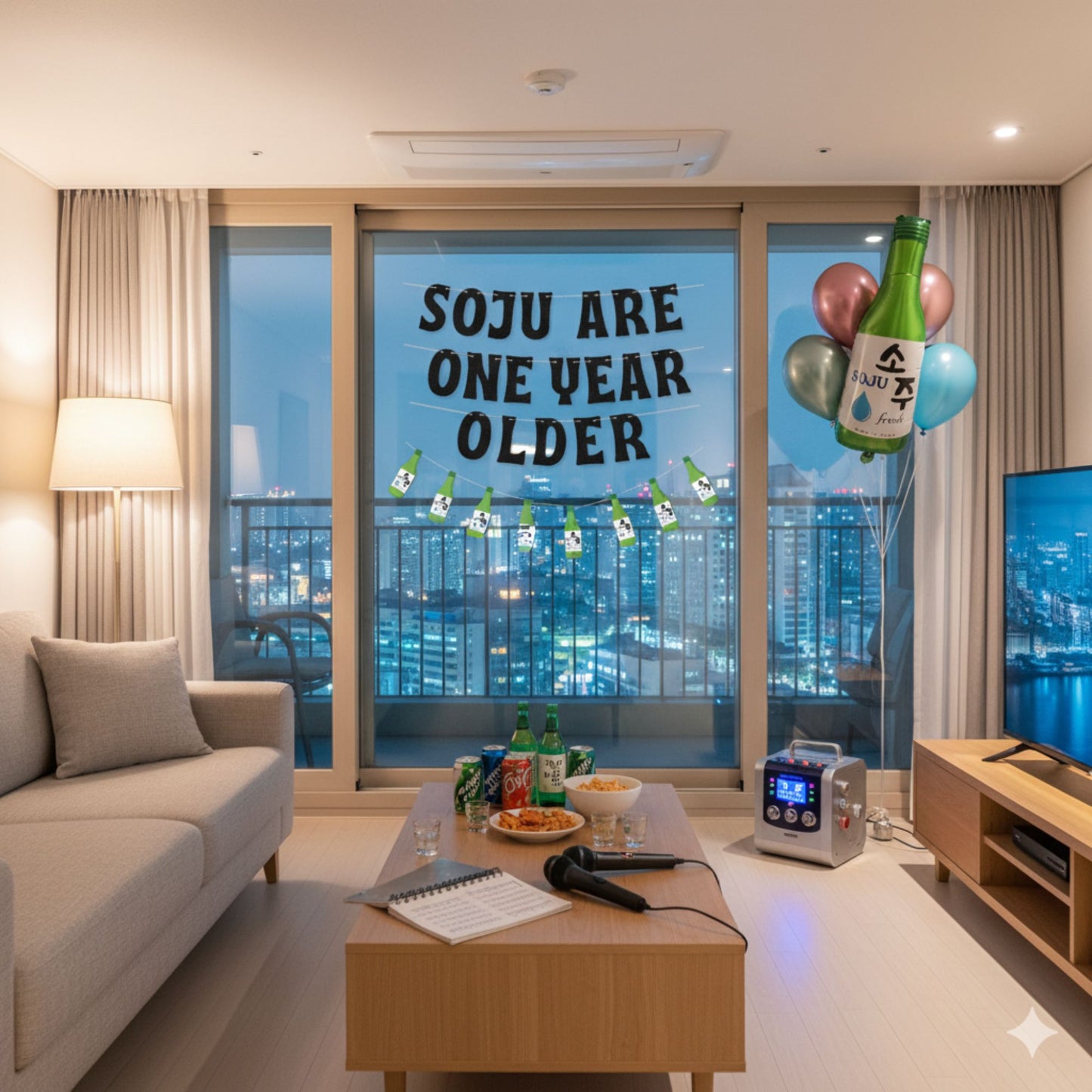 Soju Birthday Banner