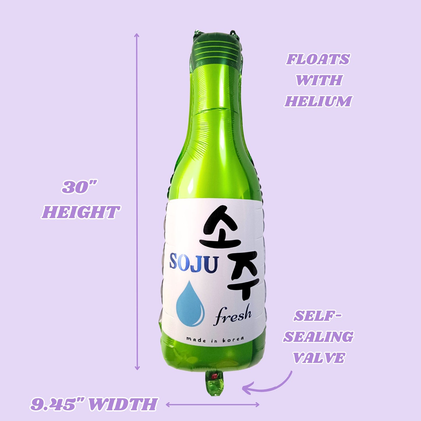 Soju Bottle Balloon - Set of 1